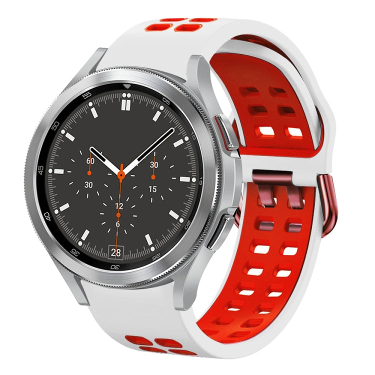 Cinturino in silicone bicolore traspirante da 20 mm, For Samsung Galaxy Watch 4 Classic 46mm