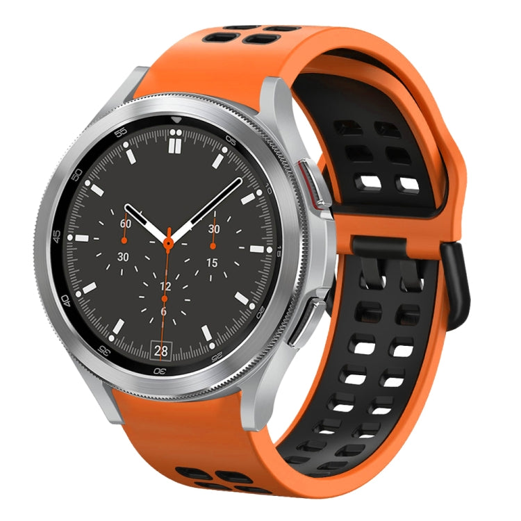 Cinturino in silicone bicolore traspirante da 20 mm, For Samsung Galaxy Watch 4 Classic 46mm