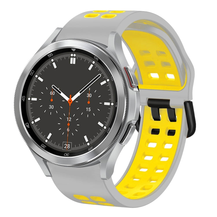Cinturino in silicone bicolore traspirante da 20 mm, For Samsung Galaxy Watch 4 Classic 46mm