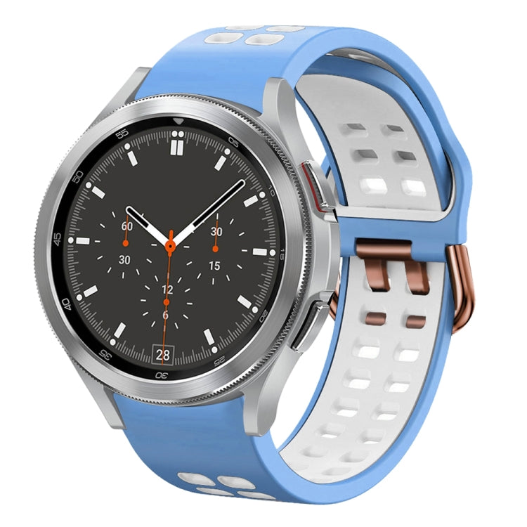 Cinturino in silicone bicolore traspirante da 20 mm, For Samsung Galaxy Watch 4 Classic 46mm