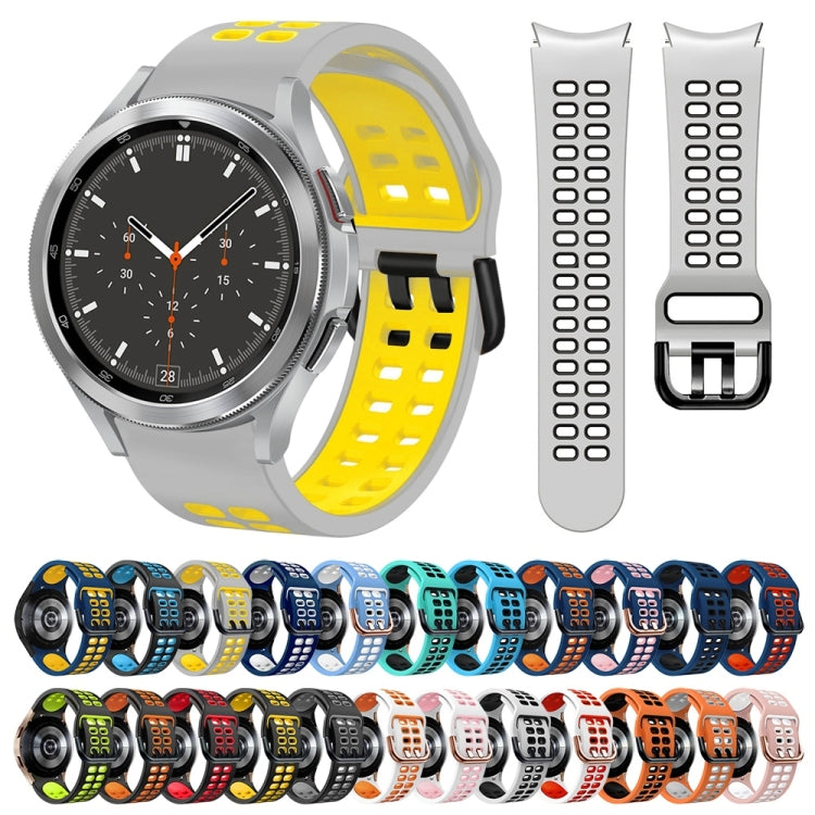 Cinturino in silicone bicolore traspirante da 20 mm, For Samsung Galaxy Watch 4 Classic 46mm