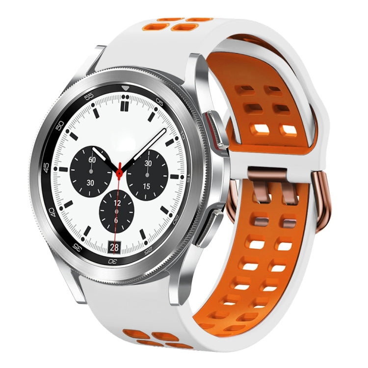 Cinturino in silicone bicolore traspirante da 20 mm, For Samsung Galaxy Watch 4 Classic 42mm