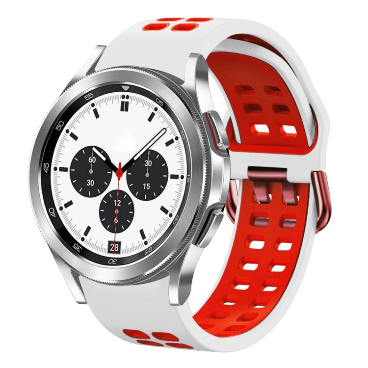Cinturino in silicone bicolore traspirante da 20 mm, For Samsung Galaxy Watch 4 Classic 42mm