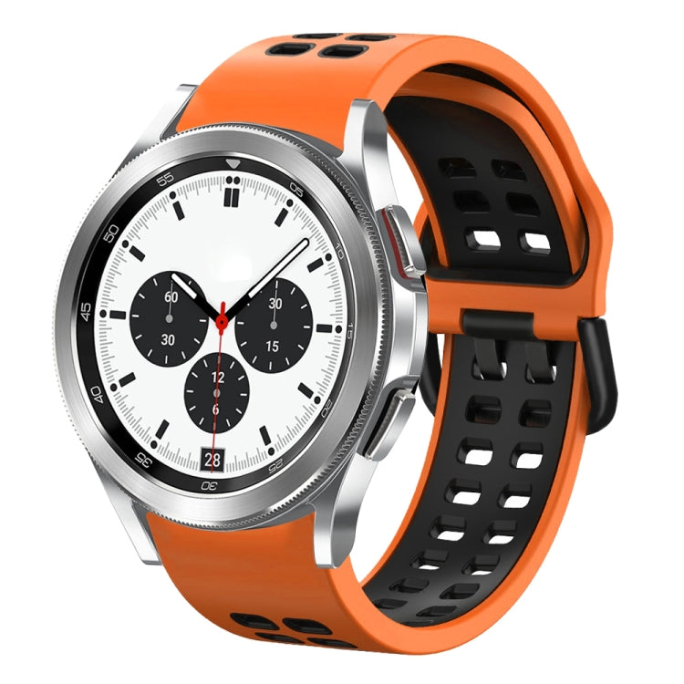 Cinturino in silicone bicolore traspirante da 20 mm, For Samsung Galaxy Watch 4 Classic 42mm