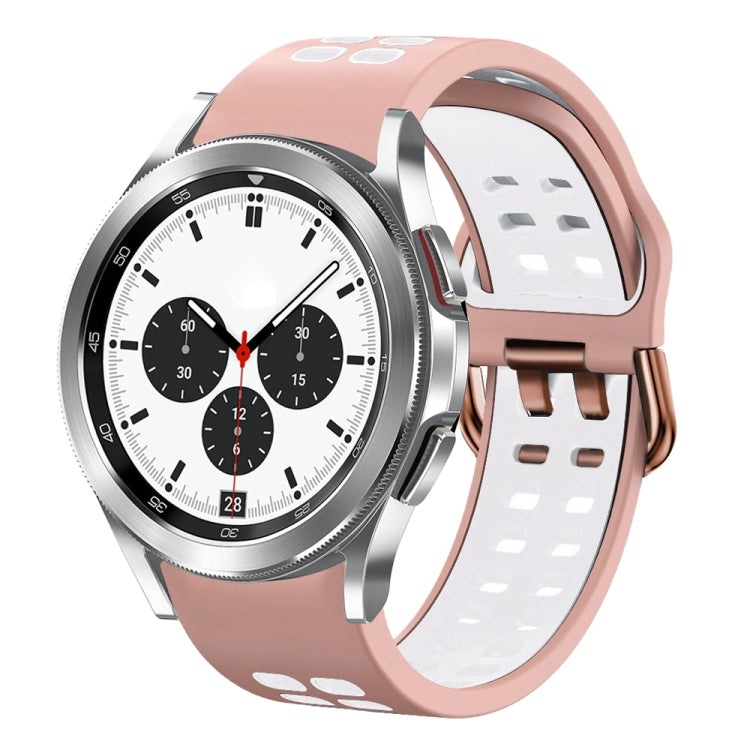 Cinturino in silicone bicolore traspirante da 20 mm, For Samsung Galaxy Watch 4 Classic 42mm