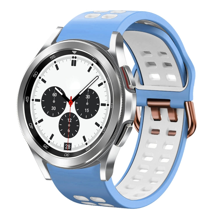 Cinturino in silicone bicolore traspirante da 20 mm, For Samsung Galaxy Watch 4 Classic 42mm
