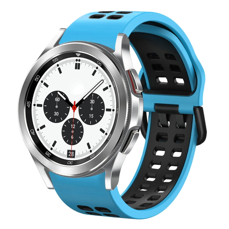 Cinturino in silicone bicolore traspirante da 20 mm, For Samsung Galaxy Watch 4 Classic 42mm
