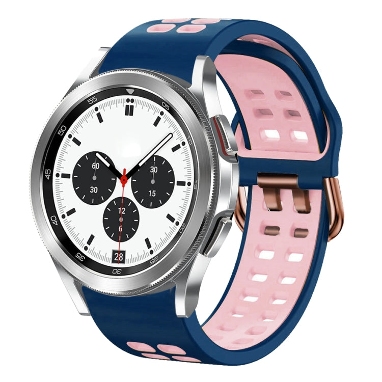 Cinturino in silicone bicolore traspirante da 20 mm, For Samsung Galaxy Watch 4 Classic 42mm