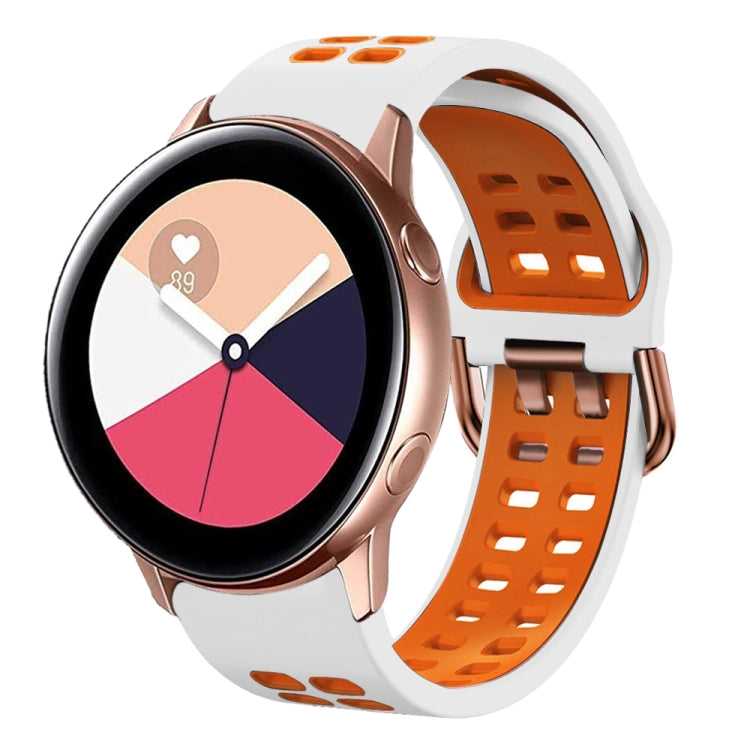 Cinturino in silicone bicolore traspirante da 20 mm, For Galaxy Watch Active 2