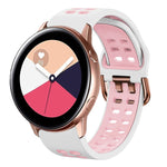 Cinturino in silicone bicolore traspirante da 20 mm, For Galaxy Watch Active 2