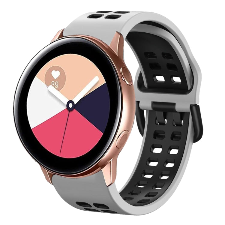 Cinturino in silicone bicolore traspirante da 20 mm, For Galaxy Watch Active 2