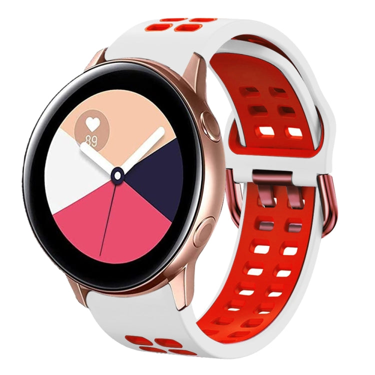 Cinturino in silicone bicolore traspirante da 20 mm, For Galaxy Watch Active 2