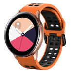 Cinturino in silicone bicolore traspirante da 20 mm, For Galaxy Watch Active 2