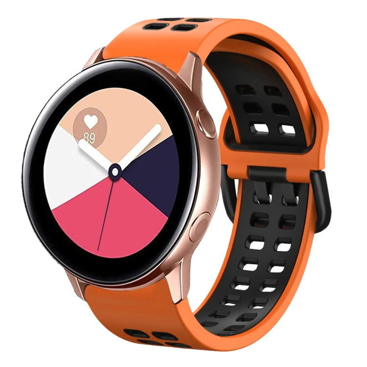 Cinturino in silicone bicolore traspirante da 20 mm, For Galaxy Watch Active 2