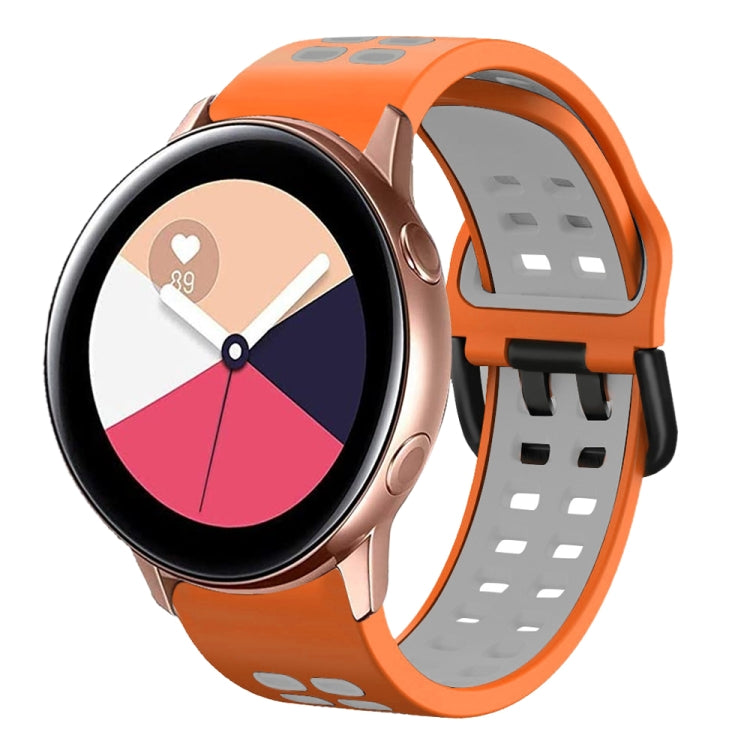 Cinturino in silicone bicolore traspirante da 20 mm, For Galaxy Watch Active 2