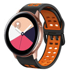 Cinturino in silicone bicolore traspirante da 20 mm, For Galaxy Watch Active 2