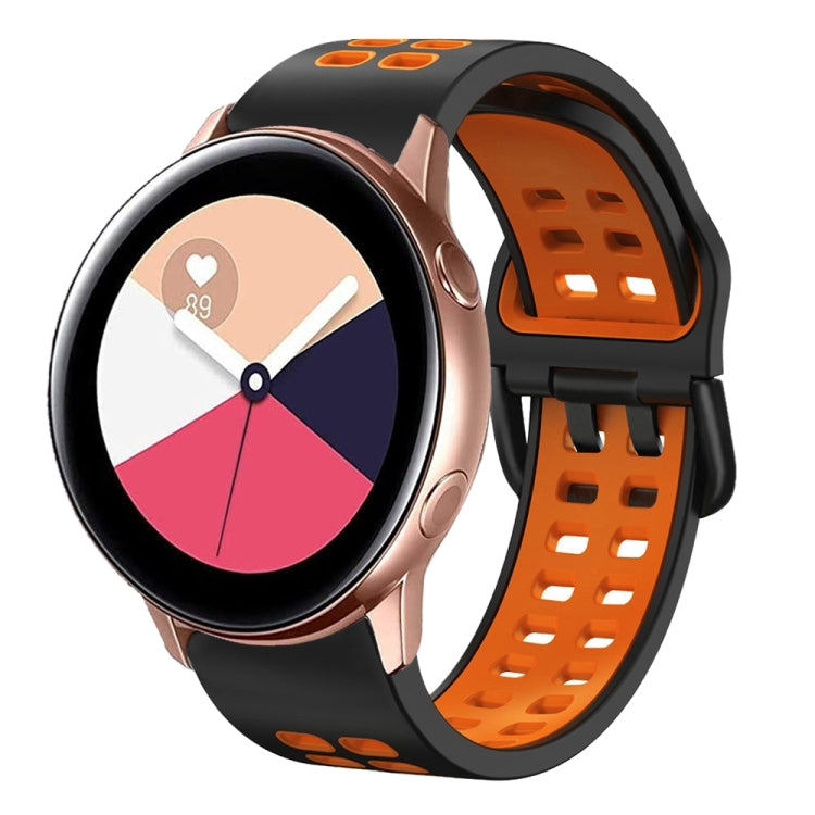 Cinturino in silicone bicolore traspirante da 20 mm, For Galaxy Watch Active 2