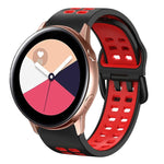 Cinturino in silicone bicolore traspirante da 20 mm, For Galaxy Watch Active 2