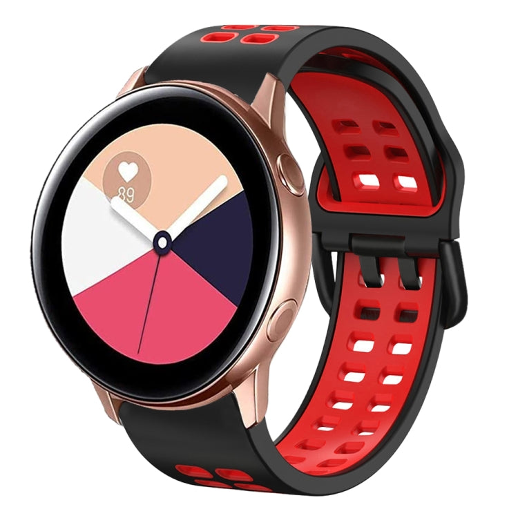 Cinturino in silicone bicolore traspirante da 20 mm, For Galaxy Watch Active 2