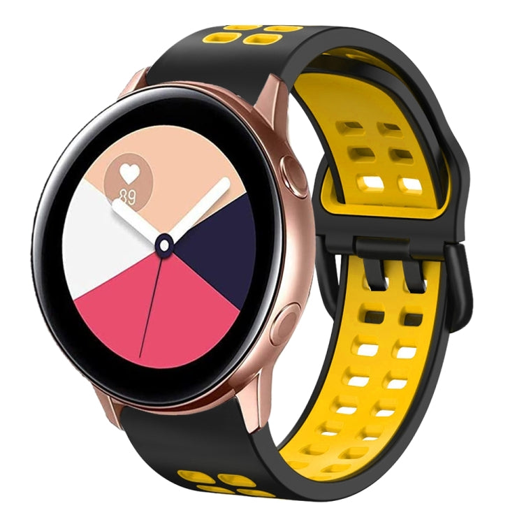 Cinturino in silicone bicolore traspirante da 20 mm, For Galaxy Watch Active 2