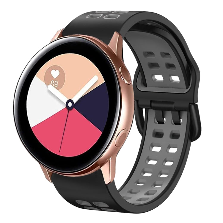 Cinturino in silicone bicolore traspirante da 20 mm, For Galaxy Watch Active 2
