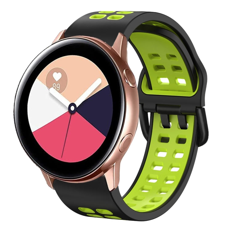 Cinturino in silicone bicolore traspirante da 20 mm, For Galaxy Watch Active 2