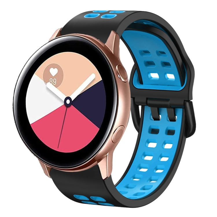 Cinturino in silicone bicolore traspirante da 20 mm, For Galaxy Watch Active 2