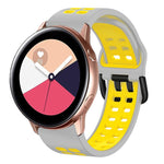 Cinturino in silicone bicolore traspirante da 20 mm, For Galaxy Watch Active 2