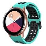 Cinturino in silicone bicolore traspirante da 20 mm, For Galaxy Watch Active 2
