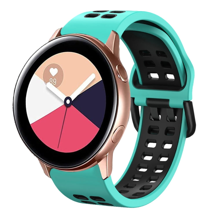 Cinturino in silicone bicolore traspirante da 20 mm, For Galaxy Watch Active 2