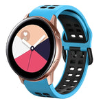 Cinturino in silicone bicolore traspirante da 20 mm, For Galaxy Watch Active 2