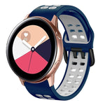 Cinturino in silicone bicolore traspirante da 20 mm, For Galaxy Watch Active 2
