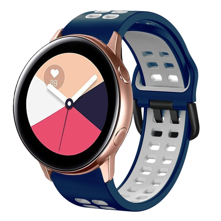 Cinturino in silicone bicolore traspirante da 20 mm, For Galaxy Watch Active 2