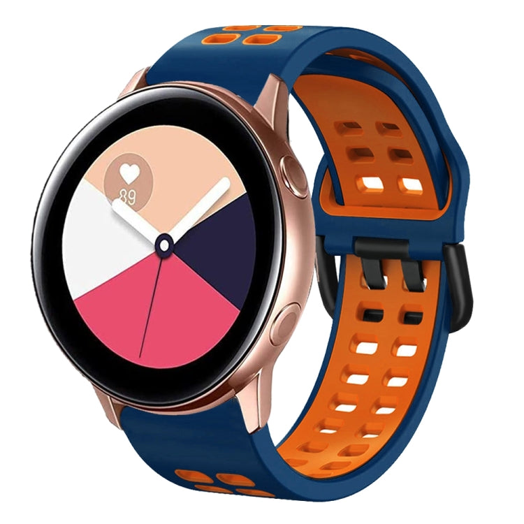 Cinturino in silicone bicolore traspirante da 20 mm, For Galaxy Watch Active 2