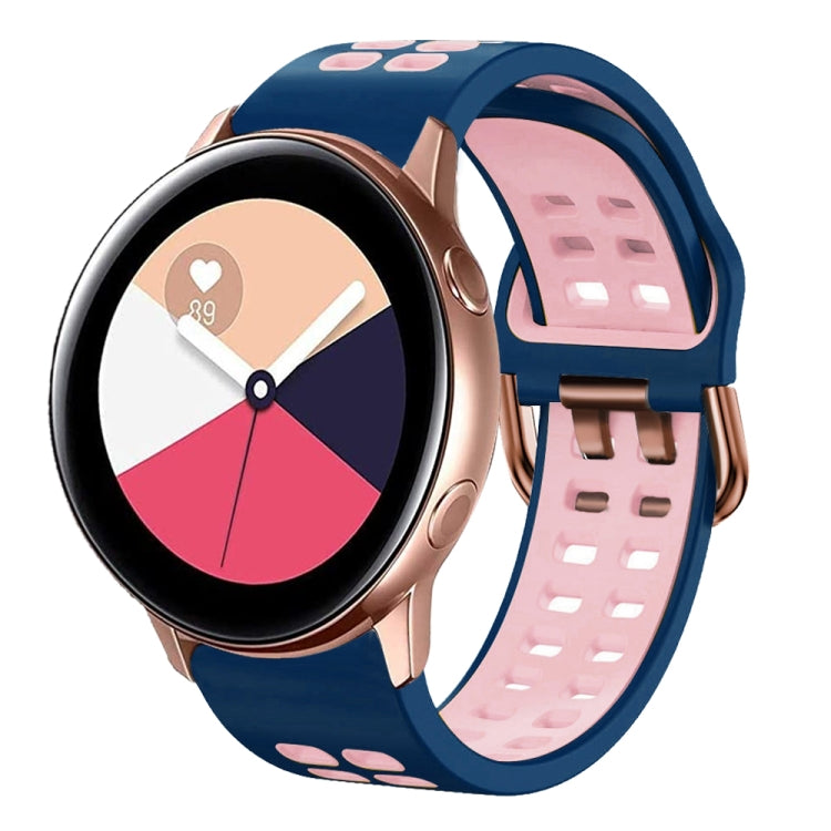 Cinturino in silicone bicolore traspirante da 20 mm, For Galaxy Watch Active 2