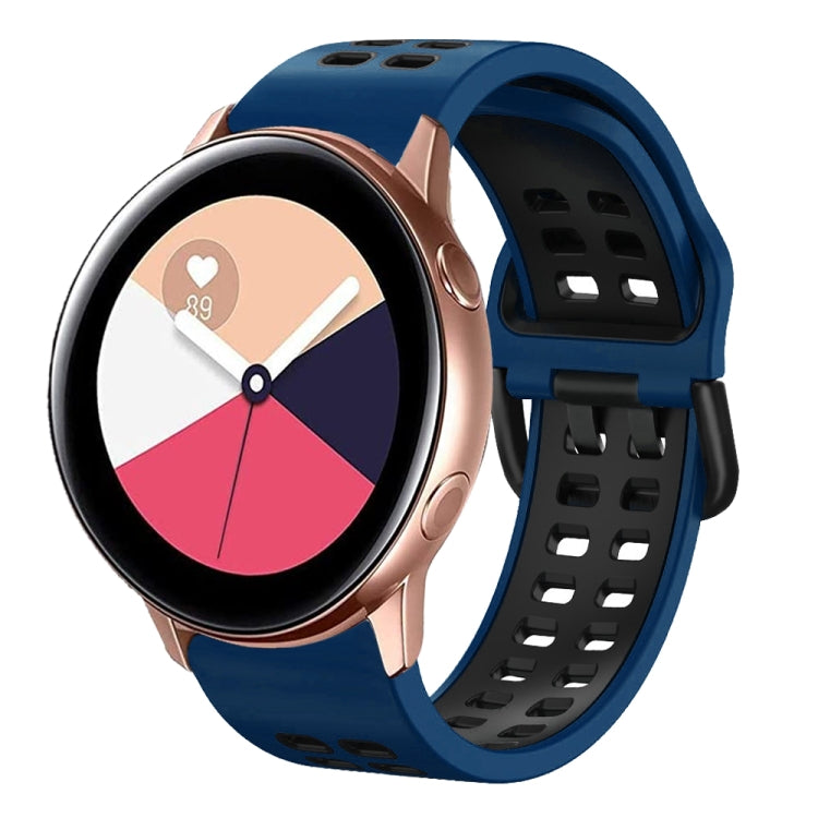 Cinturino in silicone bicolore traspirante da 20 mm, For Galaxy Watch Active 2