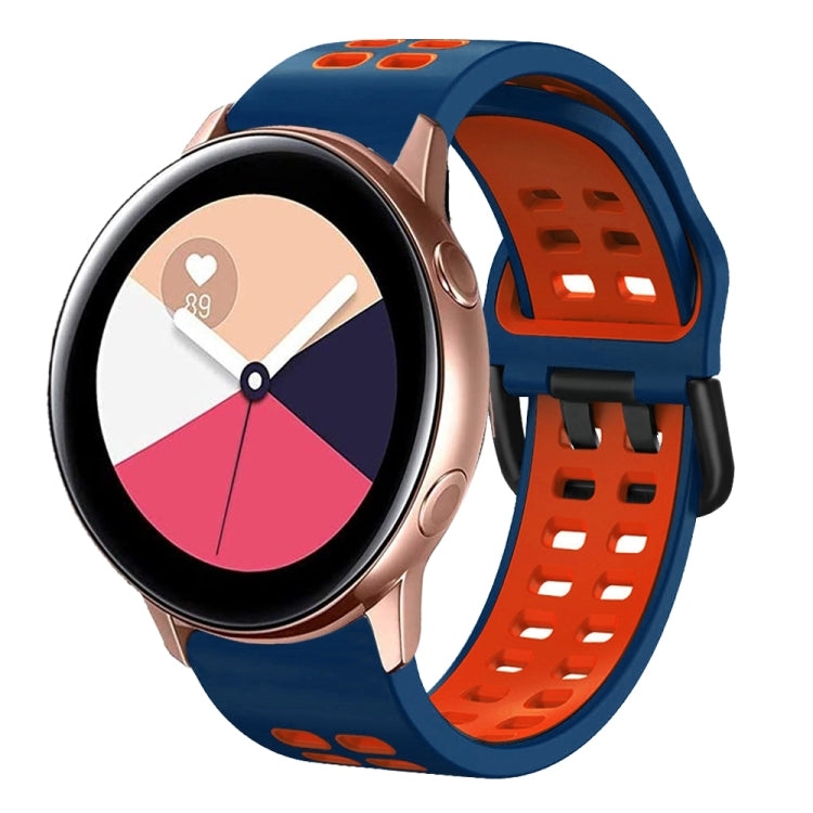 Cinturino in silicone bicolore traspirante da 20 mm, For Galaxy Watch Active 2
