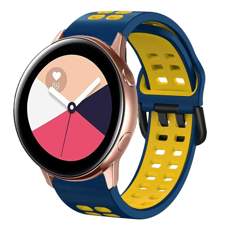 Cinturino in silicone bicolore traspirante da 20 mm, For Galaxy Watch Active 2