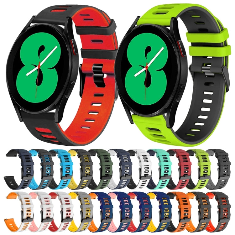 Cinturino in silicone bicolore da 20 mm, For Samsung Galaxy Watch 4 44mm