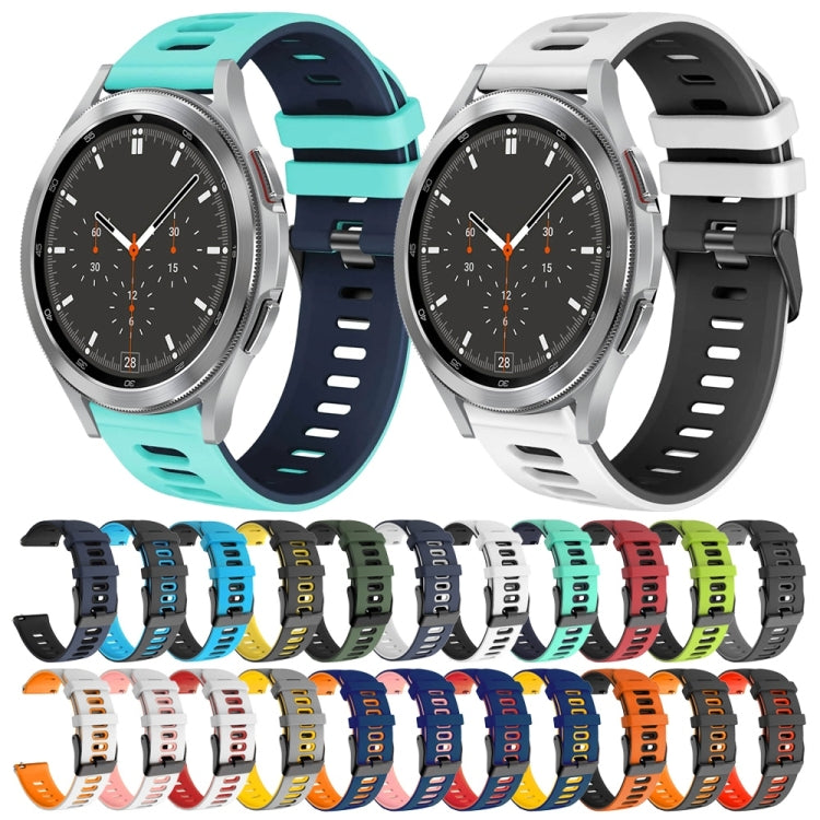 Cinturino in silicone bicolore da 20 mm, For Samsung Galaxy Watch 4 Classic 46mm
