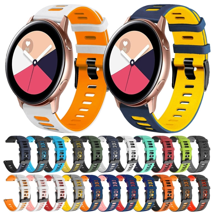 Cinturino in silicone bicolore da 20 mm, For Samsung Galaxy Watch Active 2