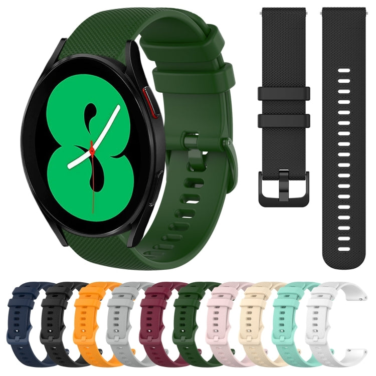 Cinturino in silicone tinta unita scozzese da 20 mm, For Samsung Galaxy Watch4 44mm, For Samsung Galaxy Watch4 Classic 46mm