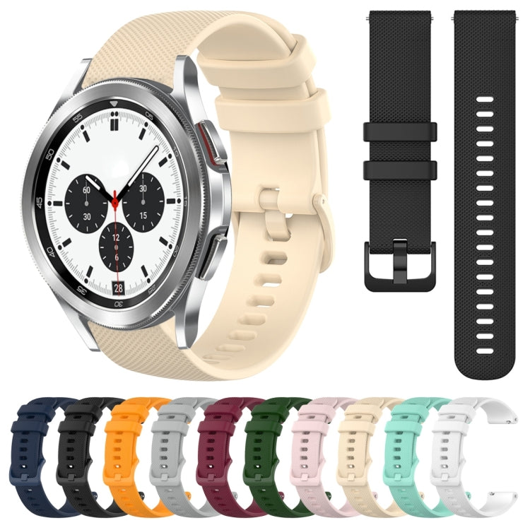 Cinturino in silicone tinta unita scozzese da 20 mm, For Samsung Galaxy Watch4 Classic 42mm, For Samsung Galaxy Watch Active 2