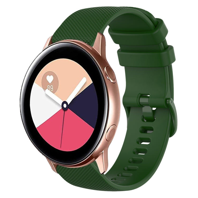 Cinturino in silicone tinta unita scozzese da 20 mm, For Samsung Galaxy Watch4 Classic 42mm, For Samsung Galaxy Watch Active 2