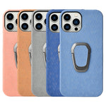 Custodia per telefono in PU a nido d'ape con supporto ad anello per iPhone 14 Pro Max, For iPhone 14 Pro Max