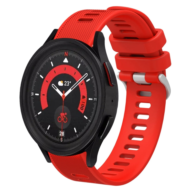 Cinturino per orologio in silicone tinta unita twill da 20 mm, For Samsung Galaxy Watch5 40mm, For Samsung Galaxy Watch5 44mm
