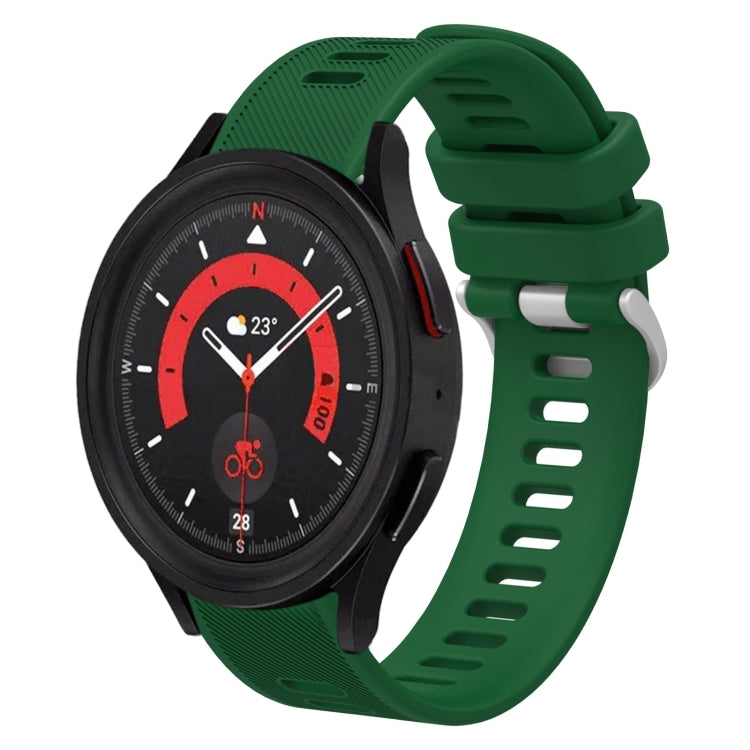 Cinturino per orologio in silicone tinta unita twill da 20 mm, For Samsung Galaxy Watch5 40mm, For Samsung Galaxy Watch5 44mm