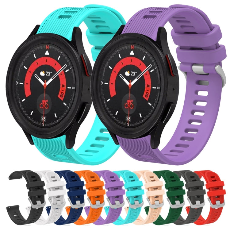 Cinturino per orologio in silicone tinta unita twill da 20 mm, For Samsung Galaxy Watch5 40mm, For Samsung Galaxy Watch5 44mm