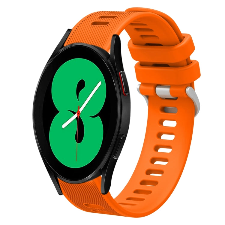 Cinturino per orologio in silicone tinta unita twill da 20 mm, For Samsung Galaxy Watch4 44mm, For Samsung Galaxy Watch4 Classic 46mm