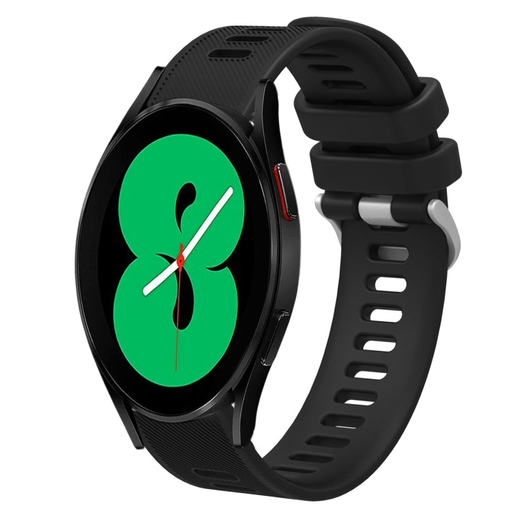 Cinturino per orologio in silicone tinta unita twill da 20 mm, For Samsung Galaxy Watch4 44mm, For Samsung Galaxy Watch4 Classic 46mm
